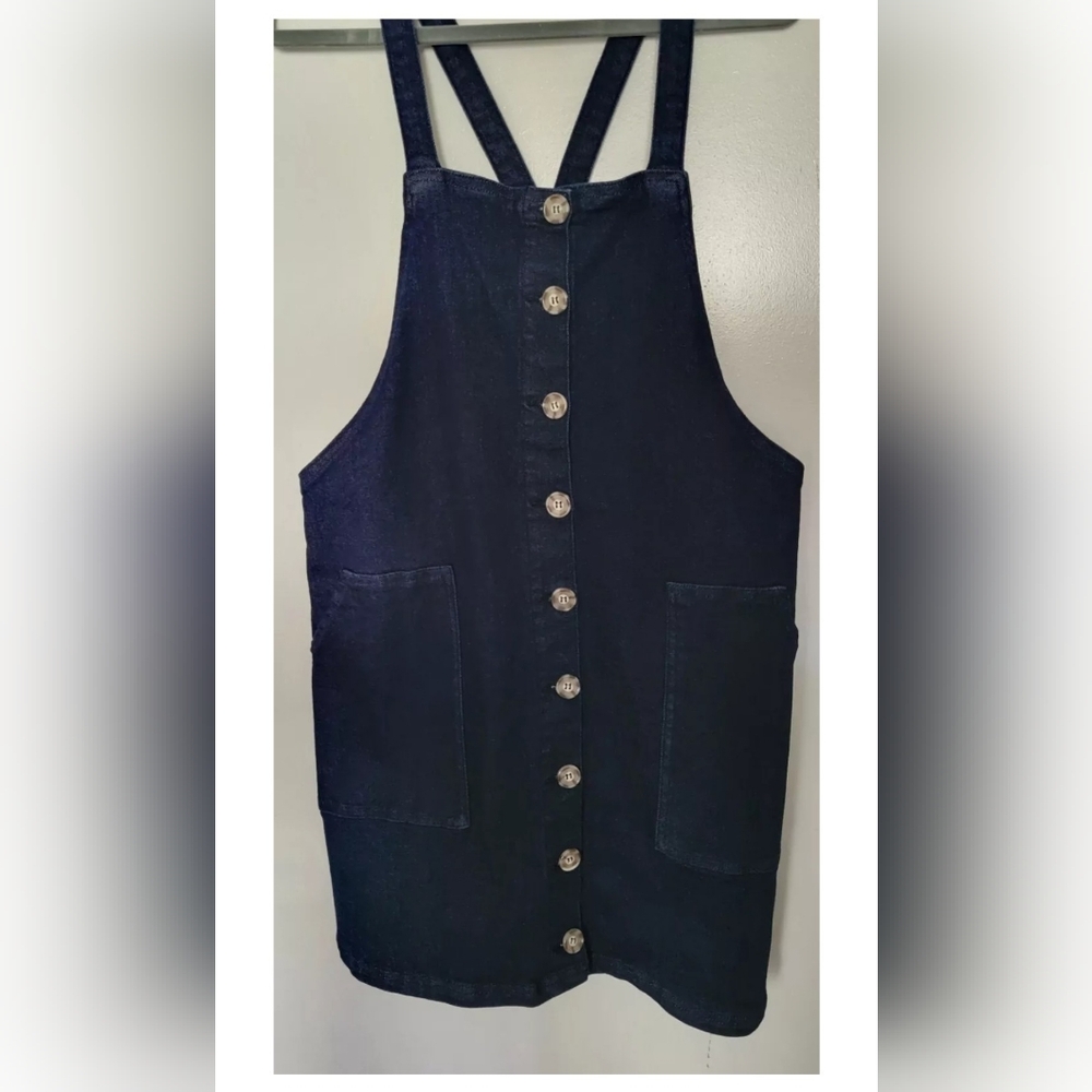 Dark Denim City Chic Overall Dress Plus Size 14